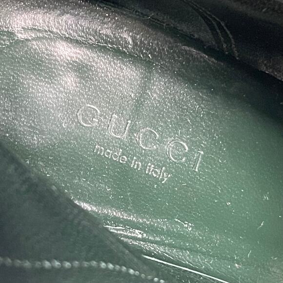 Gucci Knee-High Boots - Black Leather with Gold Buckle Hardware - Size 6.5 - Picture 12 of 12